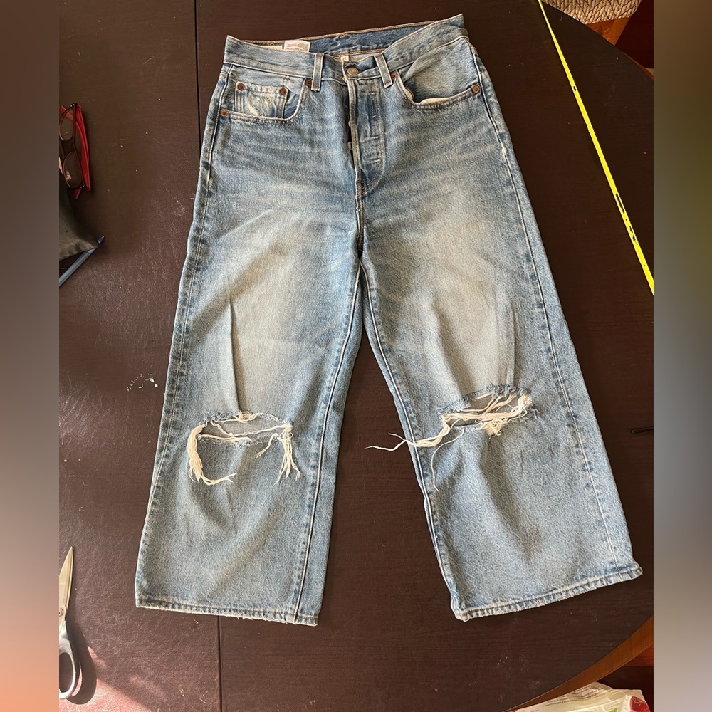 Levi's Light Blue Ribcage Ankle Jeans